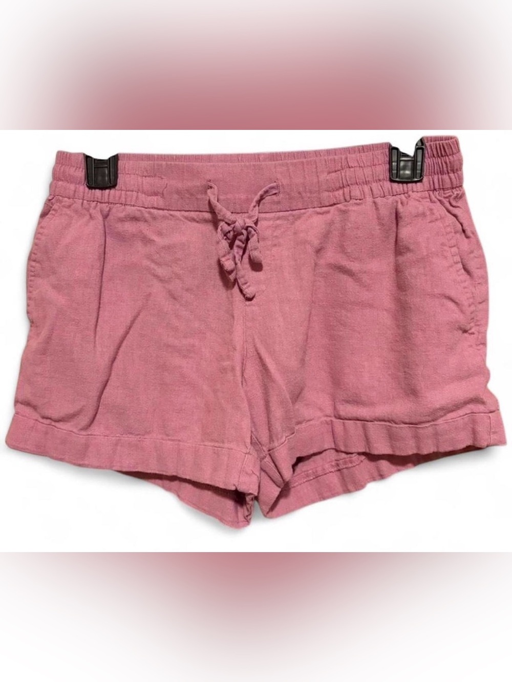 Small pink women’s linen & rayon shorts old navy with drawstring midrise